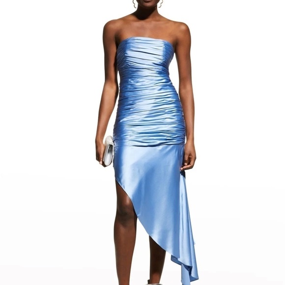 Cinq a Sept ELIZA Strapless Silk DRESS - Picture 4 of 10